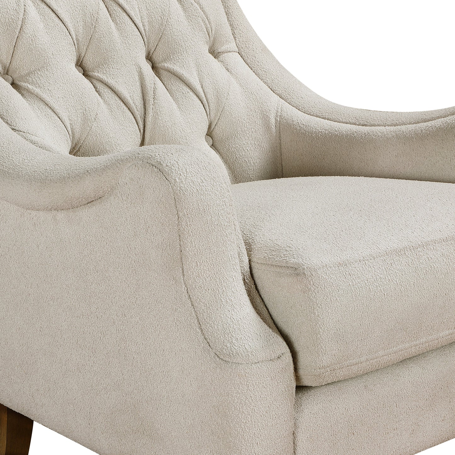 Stella Beige Boucle Accent Chair