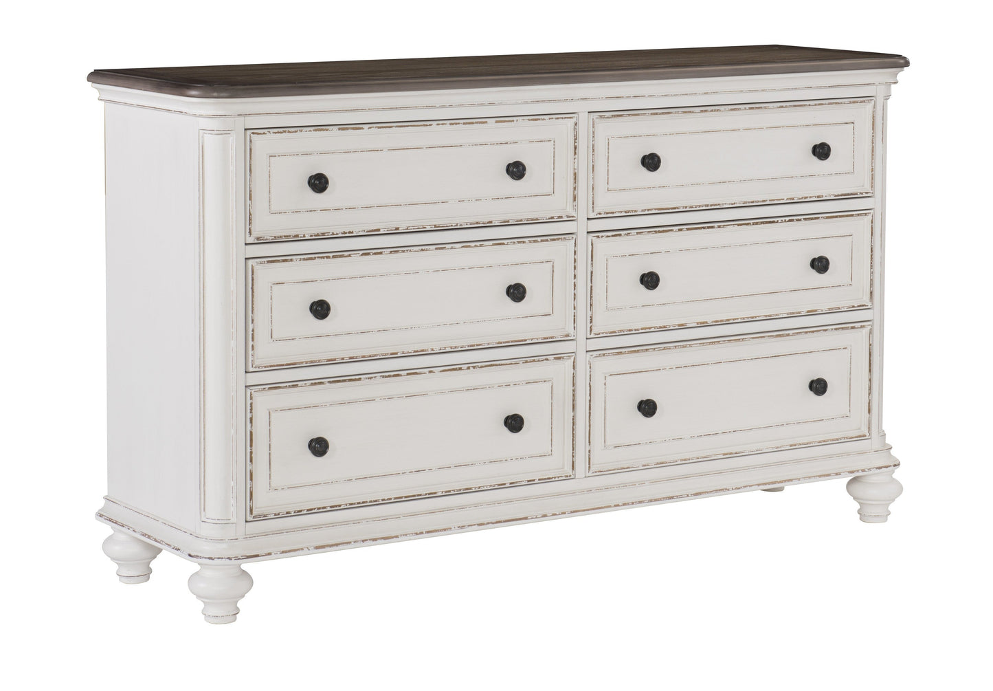 Baylesford Antique White Upholstered Panel Bedroom Set - Eve Furniture