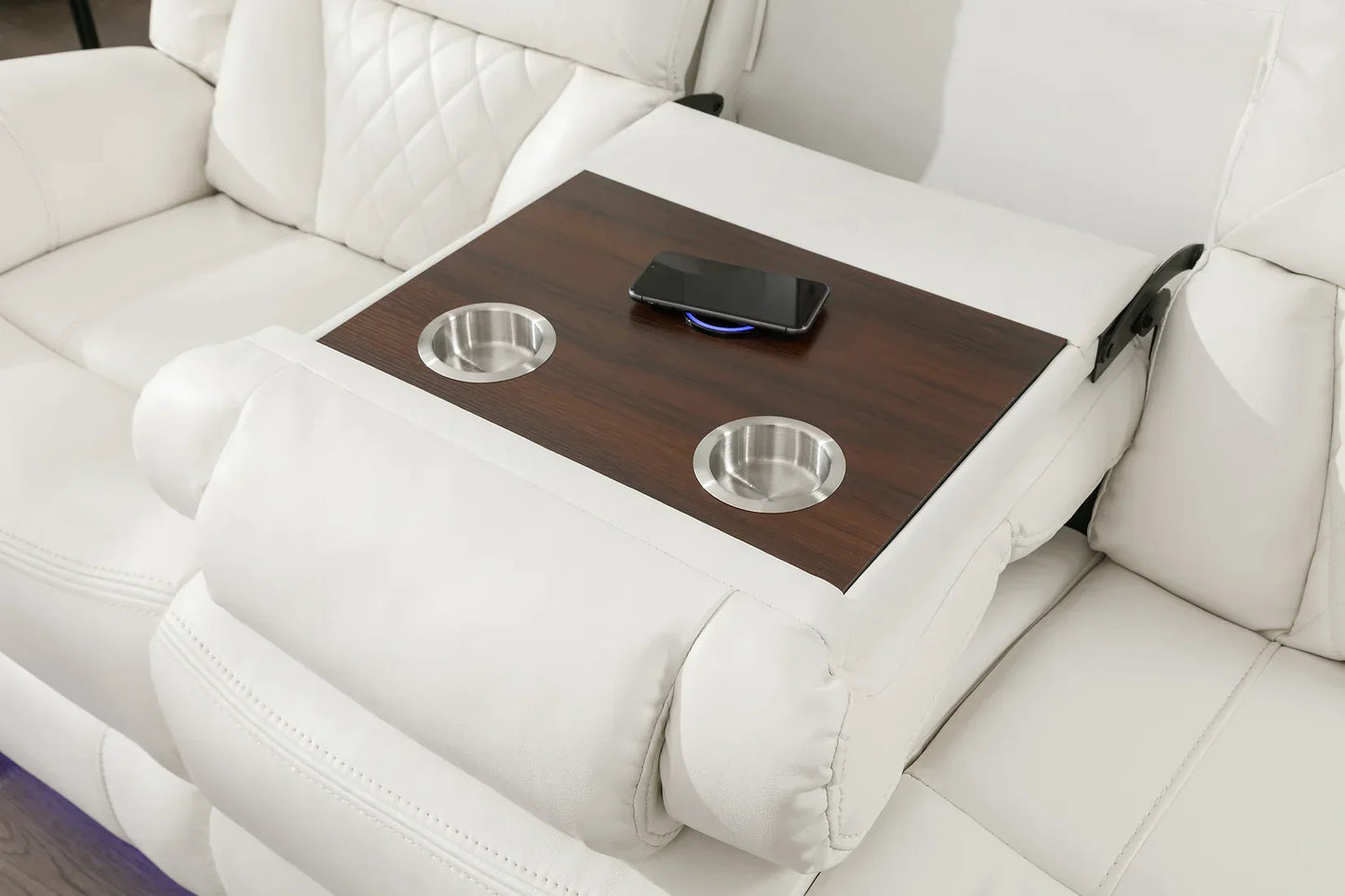 Party Time White Power Reclining Living Room Set
