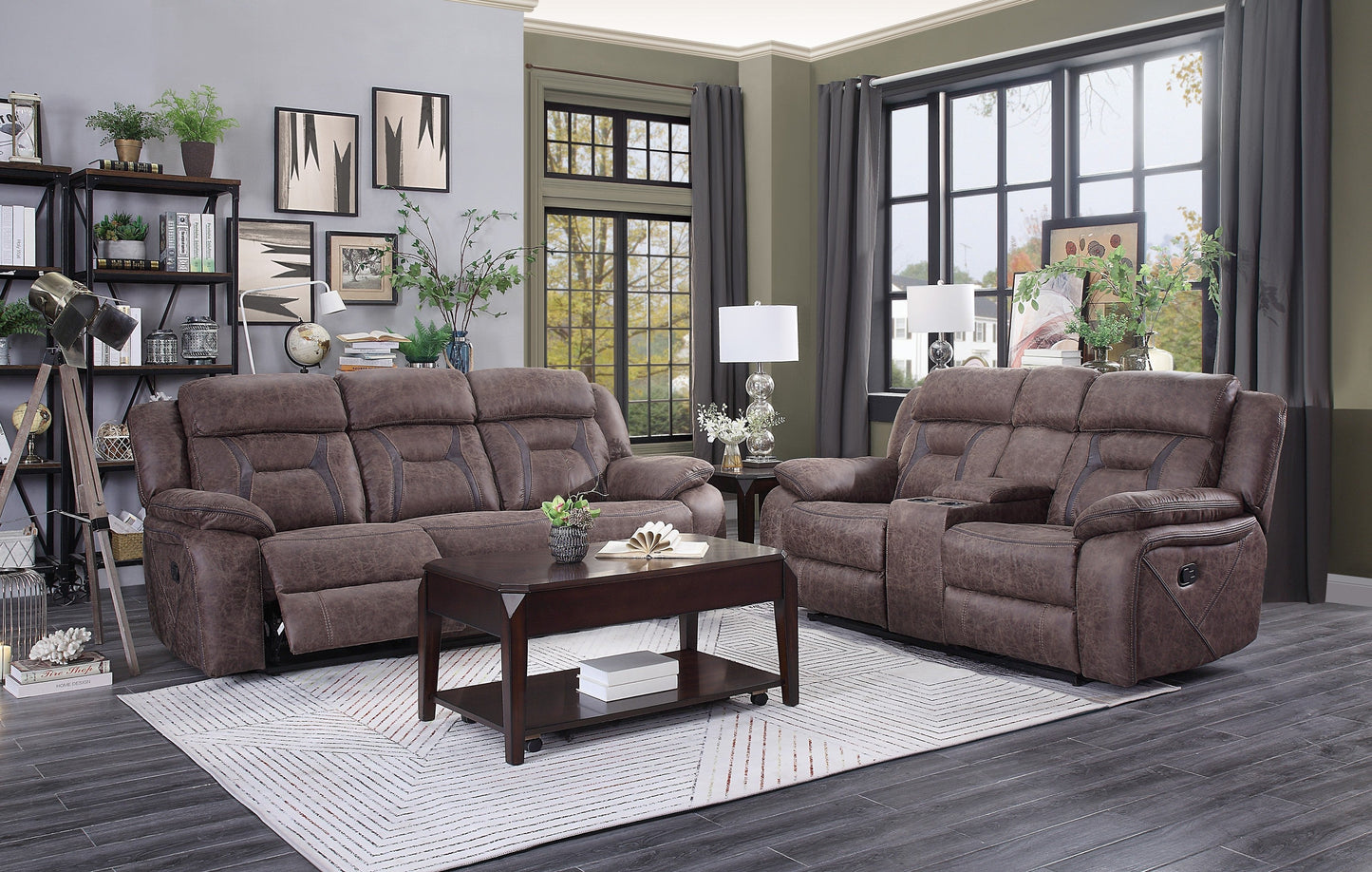 Brown Leather Sofa Living Room