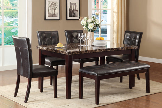 marble top dining table set
