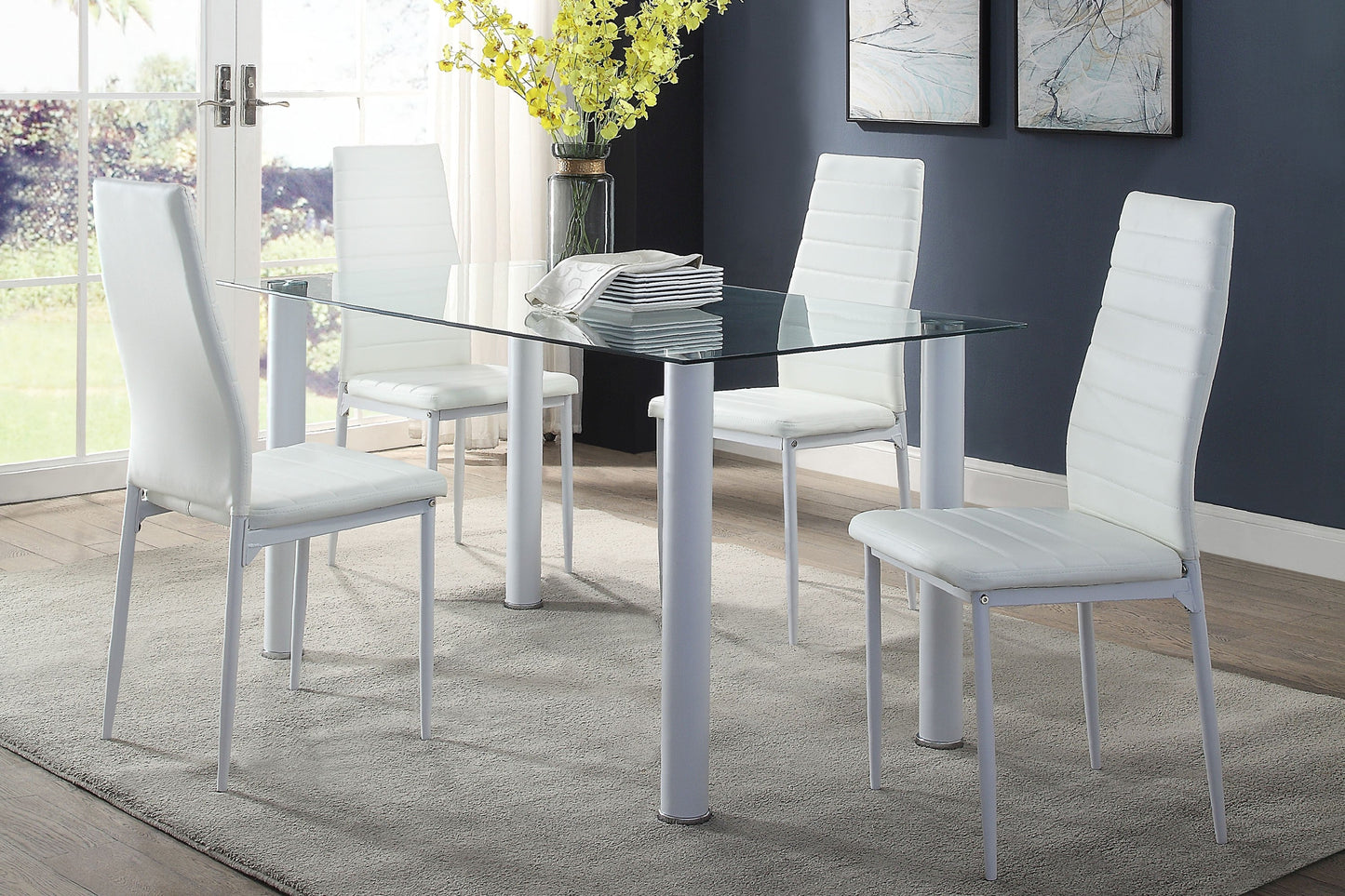 white dining set
