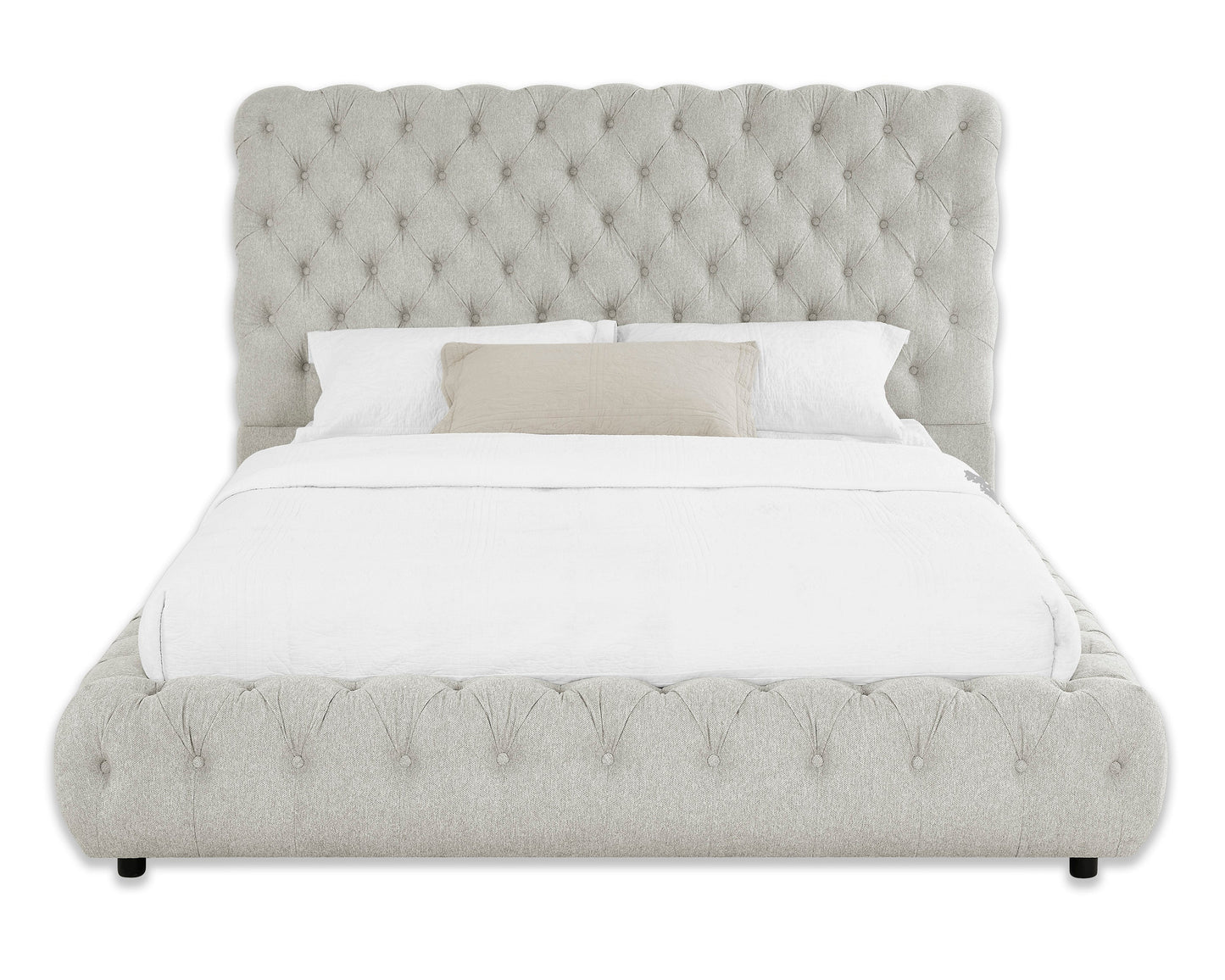 Flory Dove Queen Upholstered Platform Bed
