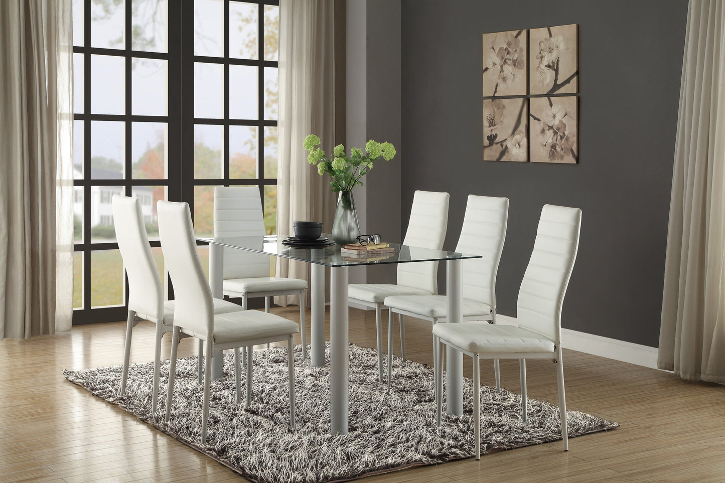 white dining set