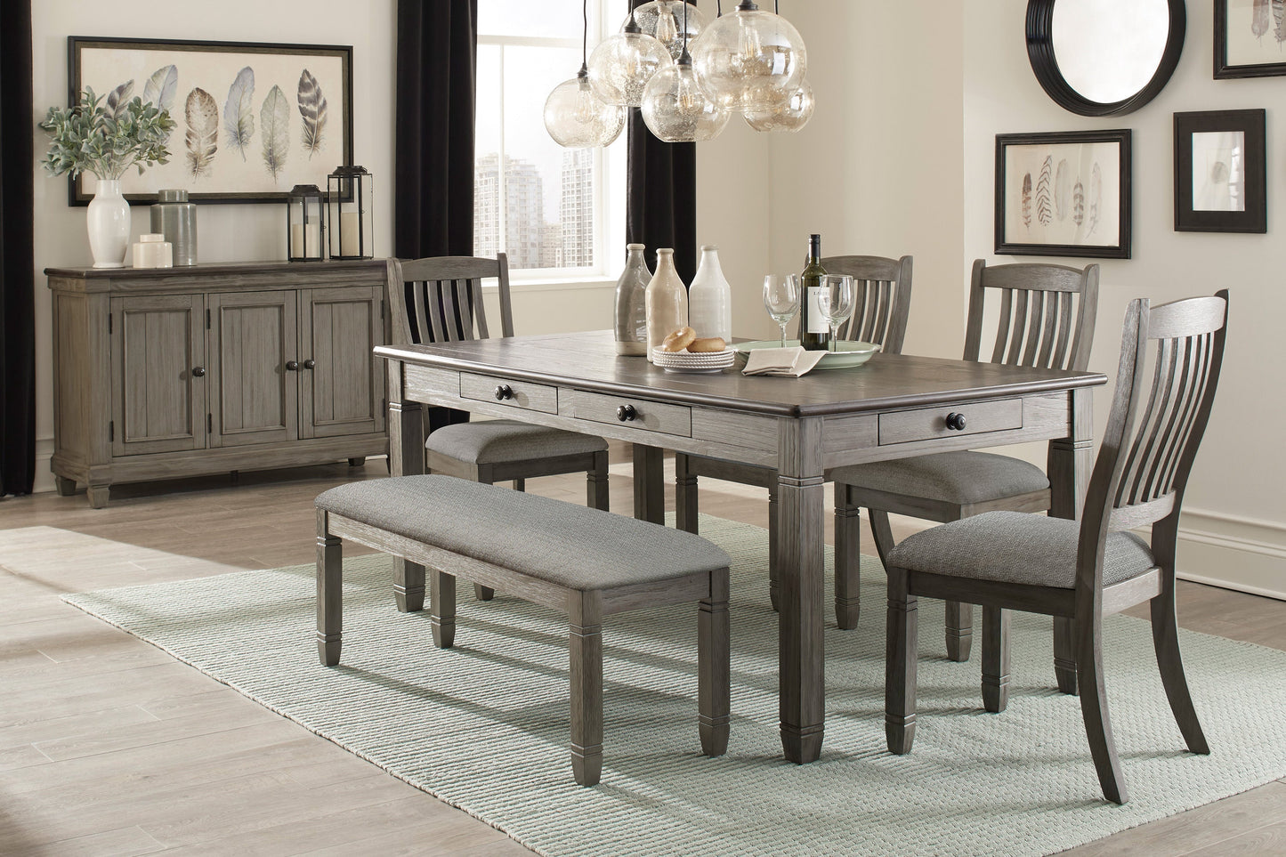 gray dining room set