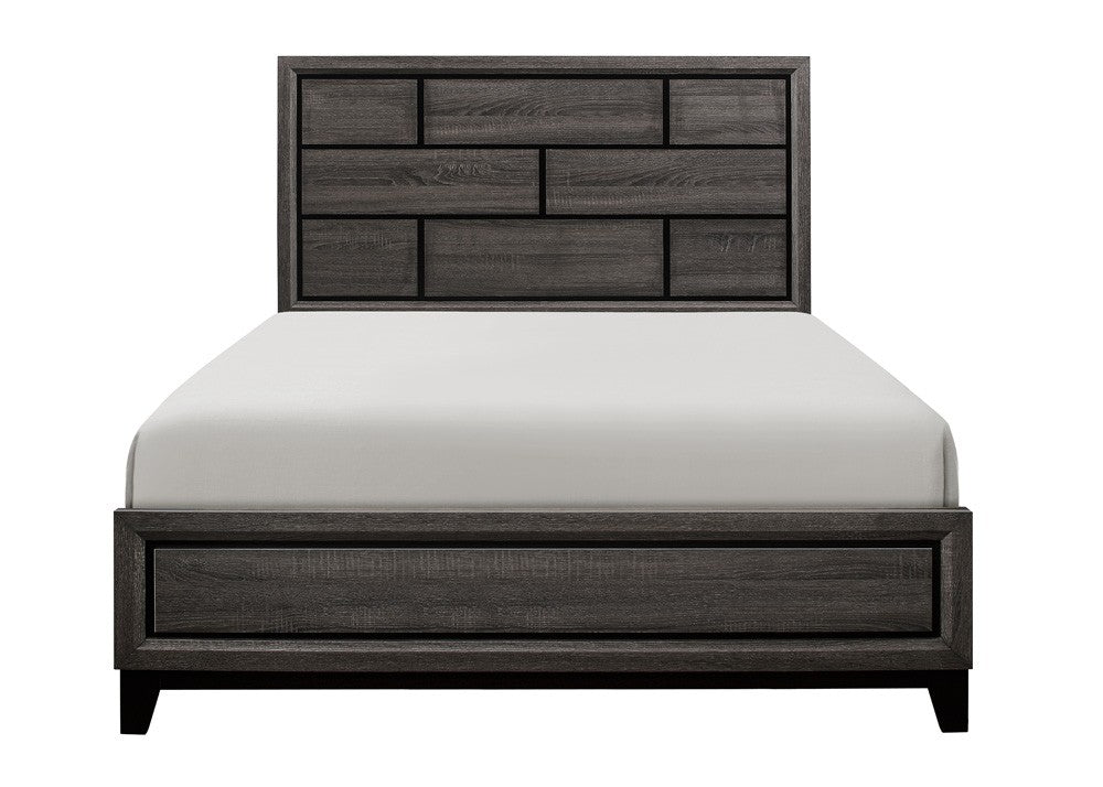 Davi Gray Full Panel Bed