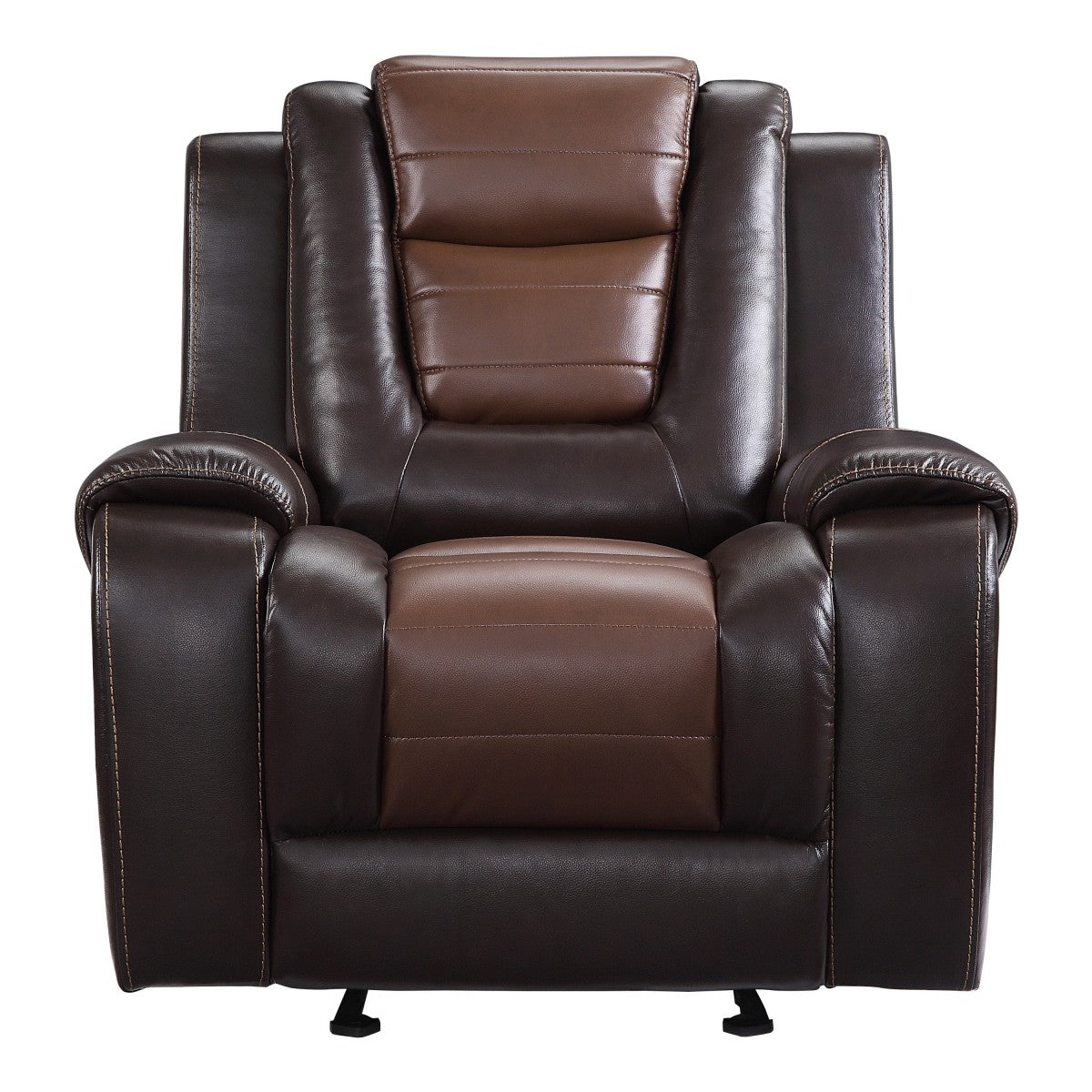 Briscoe Double Brown Leather Living Room Set