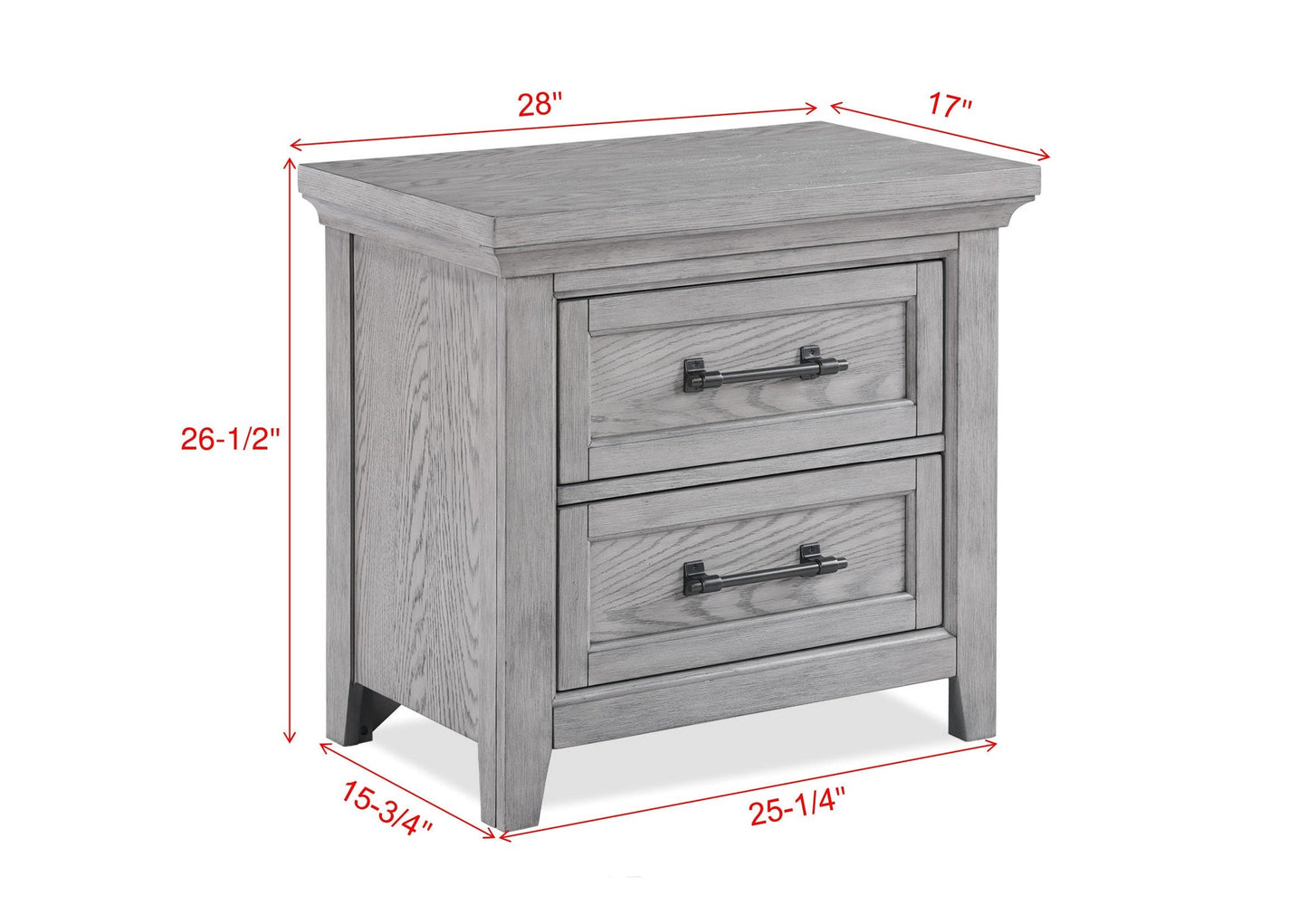 Beckett Rustic Gray Nightstand