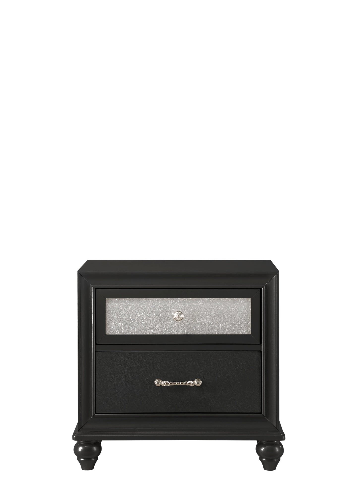 Lila Black Upholstered Panel Youth Bedroom Set