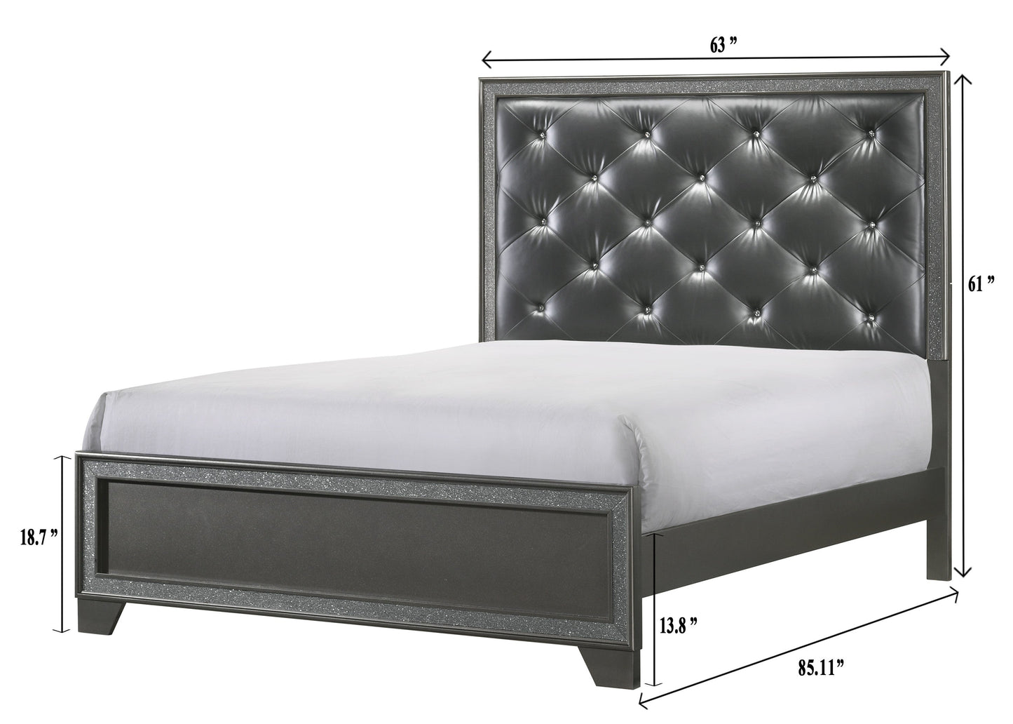 Kaia Gray Queen Panel Bed