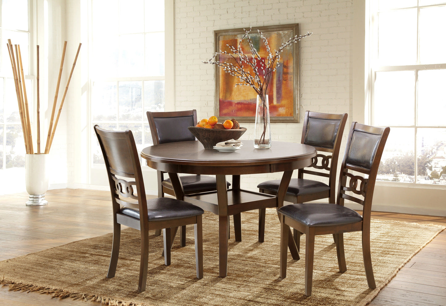 brown dining table set