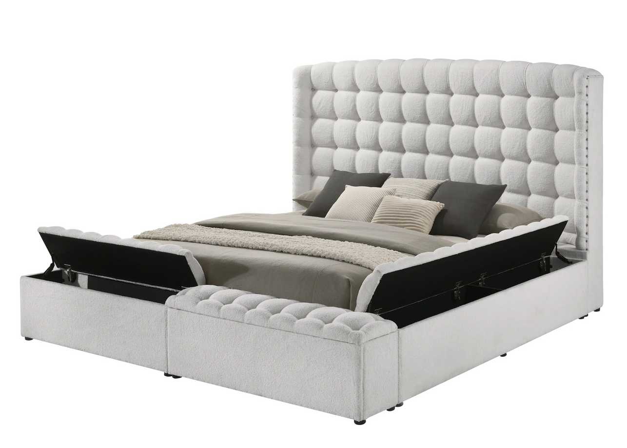 Madonna White Queen Bed