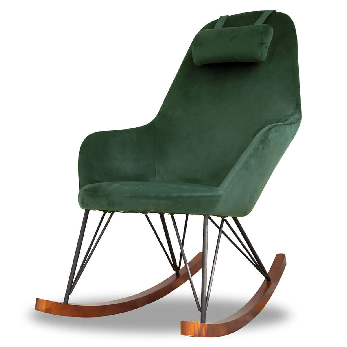 Chloe Grey Linen Rocking Chair