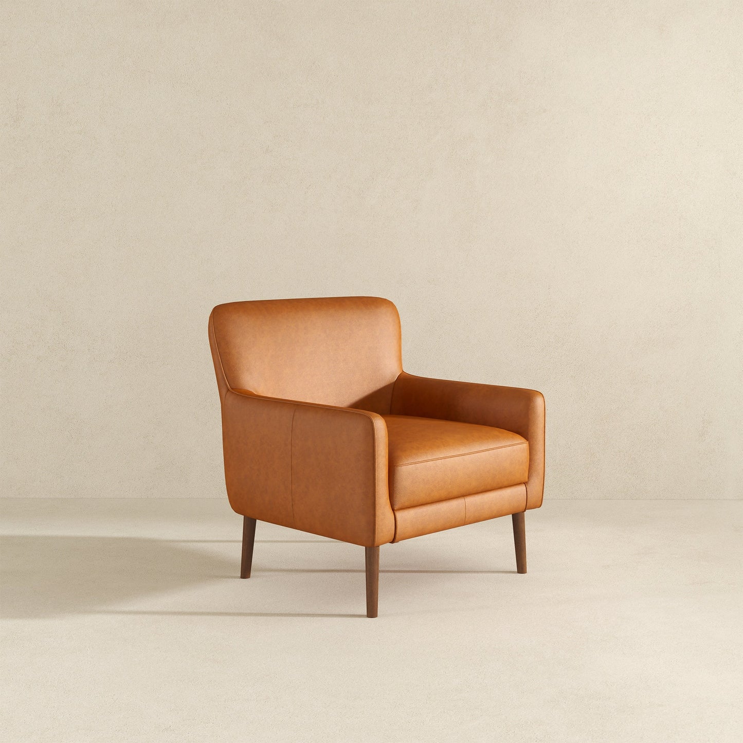 Claire Tan Genuine Leather Lounge Chair