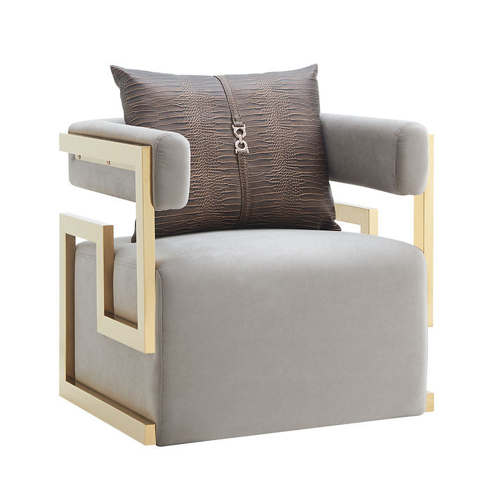 Taupe Velvet SofaS3040 Juliet (Taupe) Living Room Set - Eve Furniture