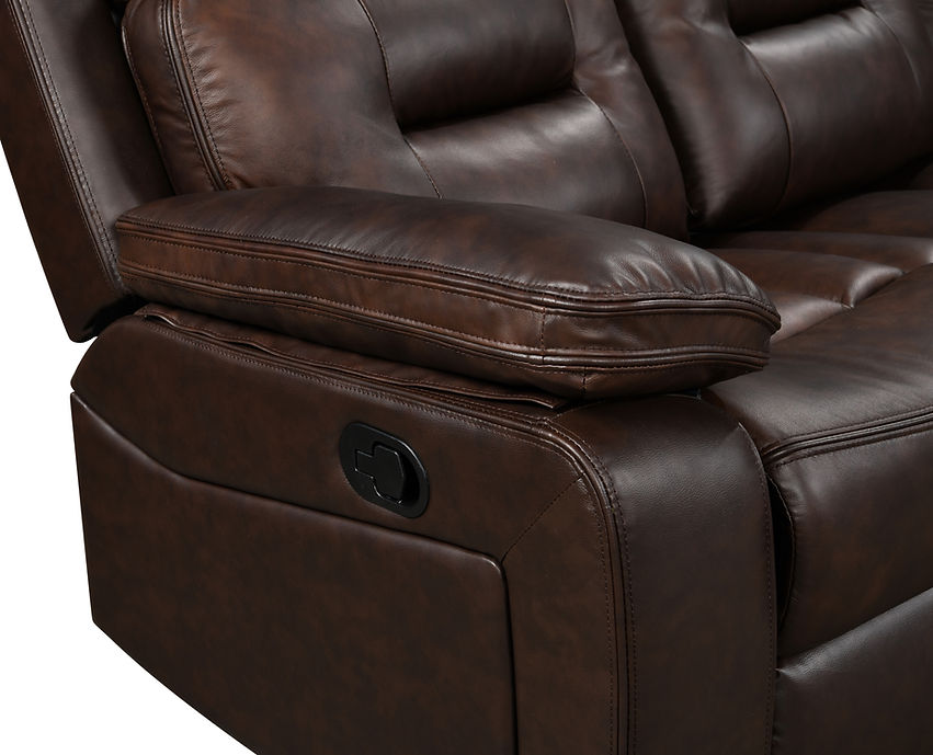 Dallas Brown Leather Reclining Living Room Set
