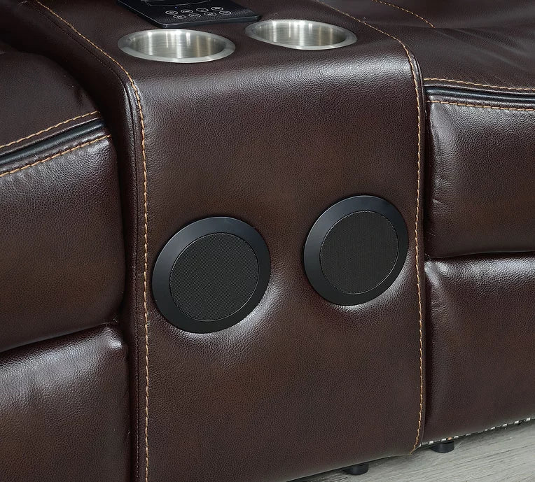 Party Time Brown Power Reclining Living Room Set