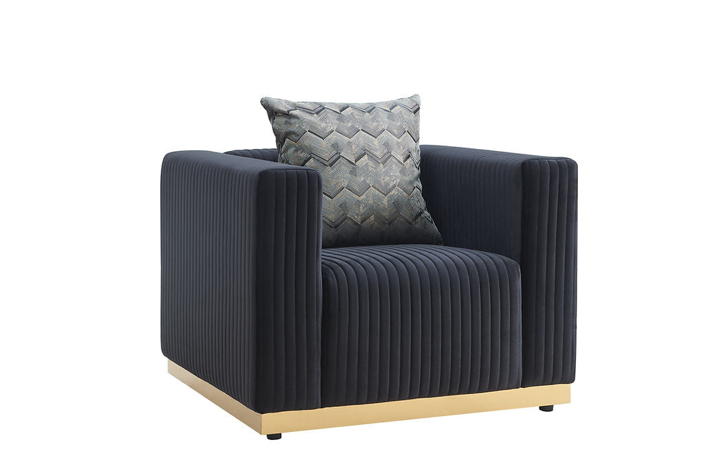 Black Fabric Sofa