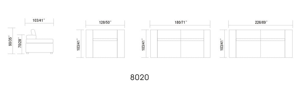 MI-8020 Soho Black Living Room Set