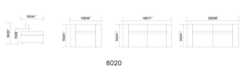 MI-8020 Soho (White) Living Room Set