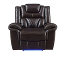Party Time Brown Power Reclining Living Room Set