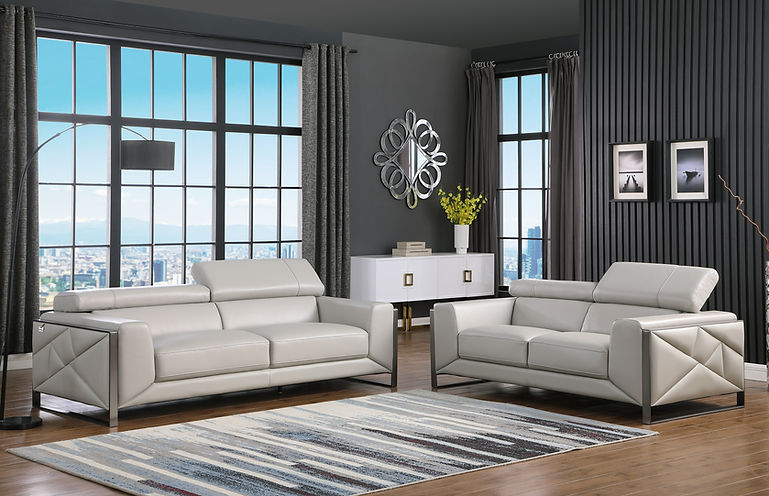 Italian Leather Sofa Set