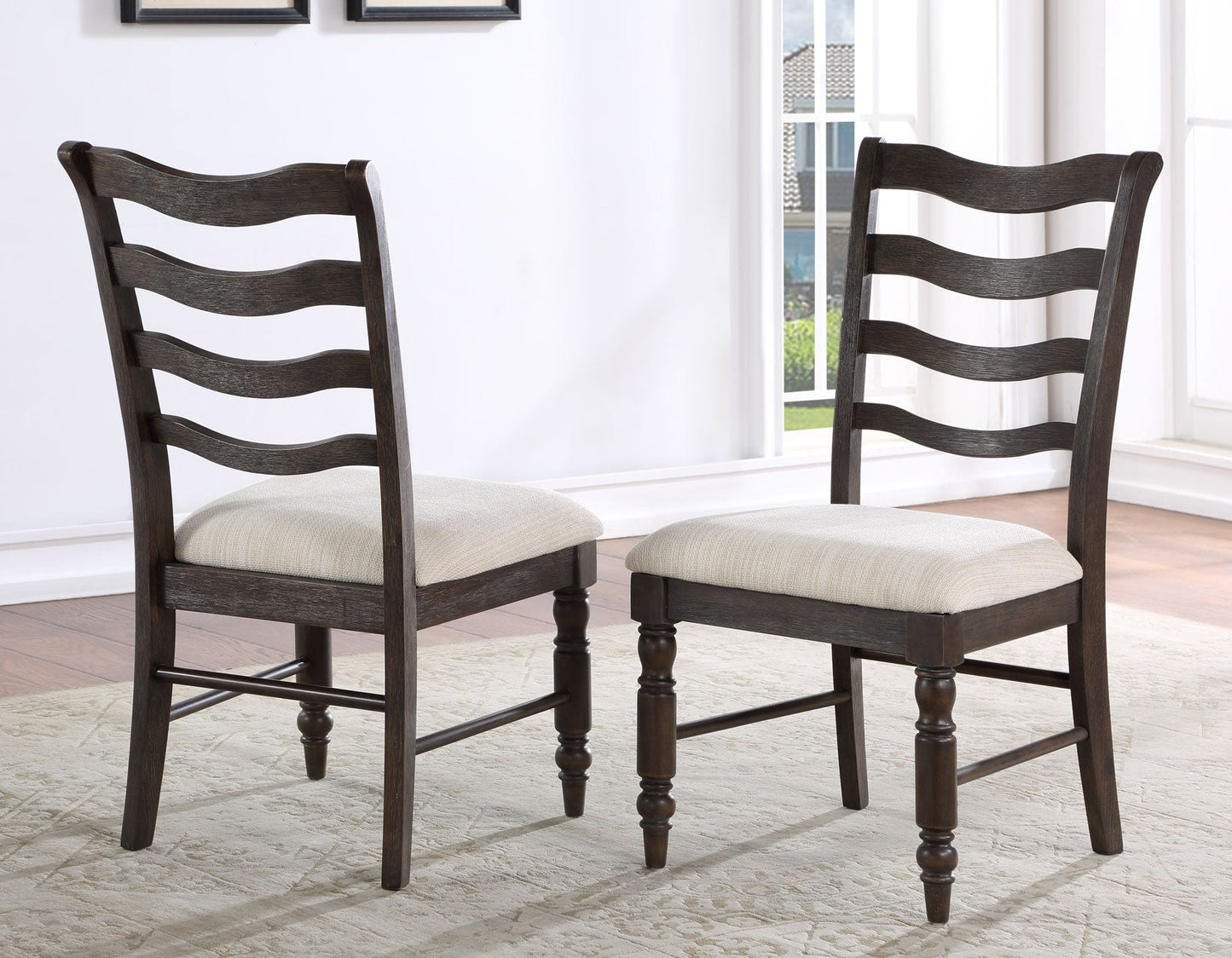Hutchins 6-Piece Dining Set, Upholstered Chairs(Table, 4 Side Chairs & Bench)