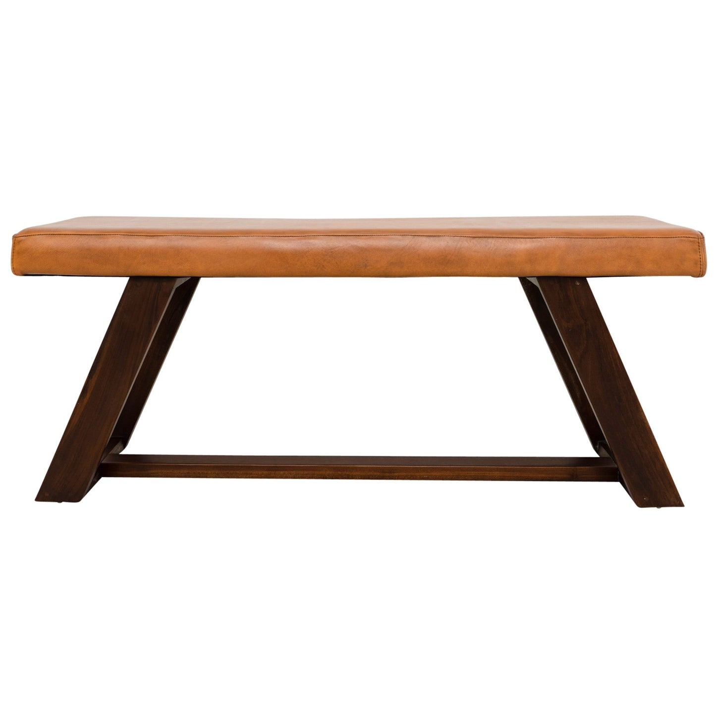 Marley Tan Genuine Leather Bench