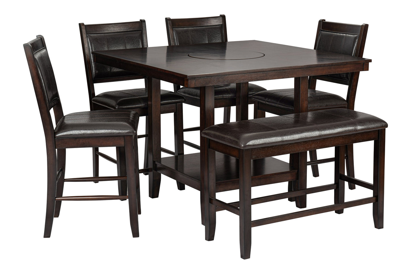 Skyline Brown 6pcs Counter Height Dining Room Set