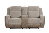 LISA - 3pc Reclining Brown living room sofa