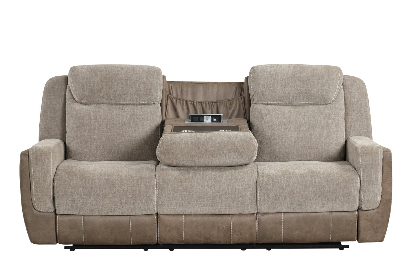 LISA - 3pc Reclining Brown living room sofa