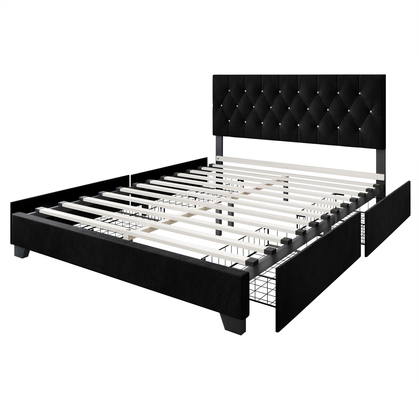 Cozy Haven black Queen bed