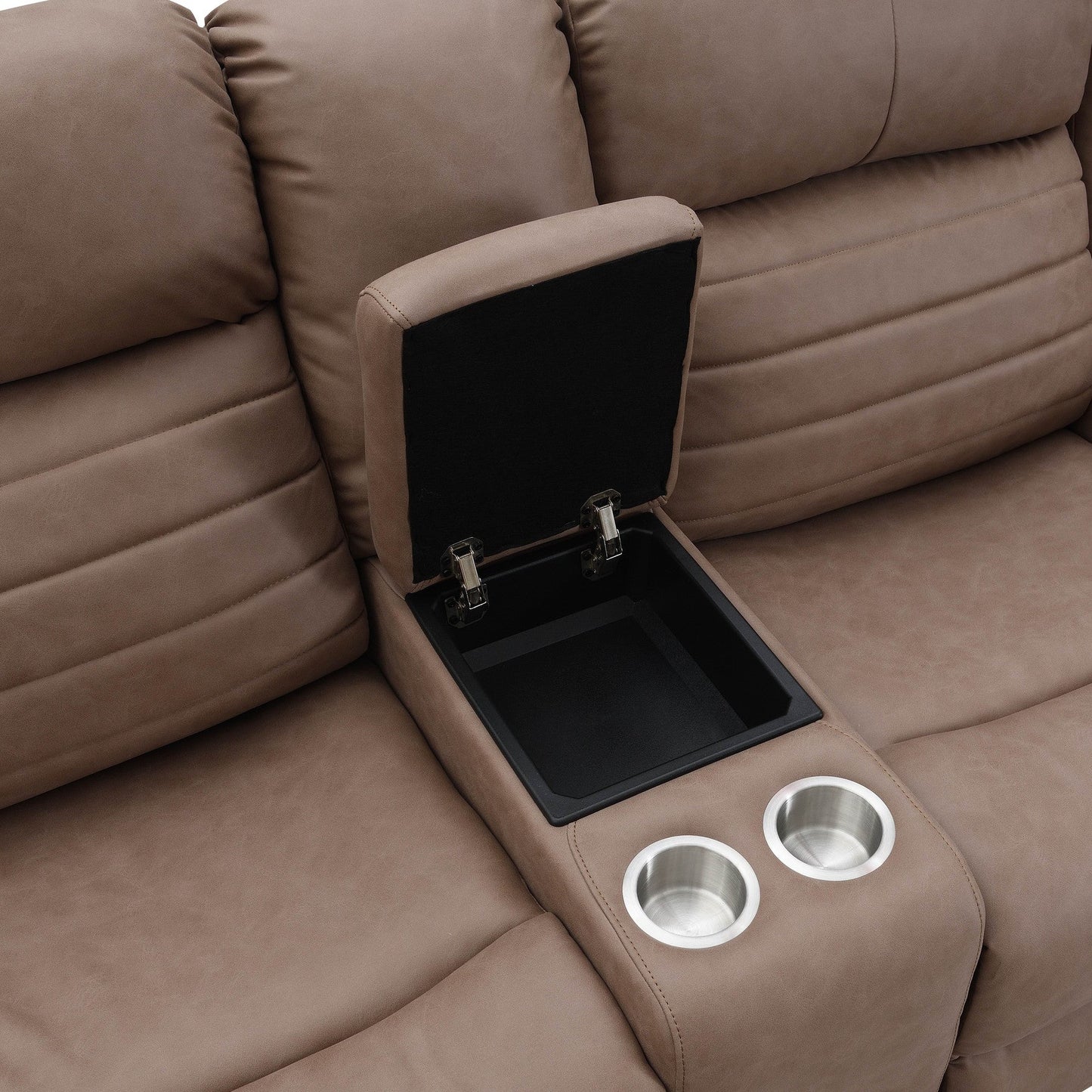 Max Tan 3-Piece Reclining Living Room Set
