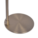Serene Brushed Nickel Floor Lamp with Rotary Switch Metal Base White Linen Shade
