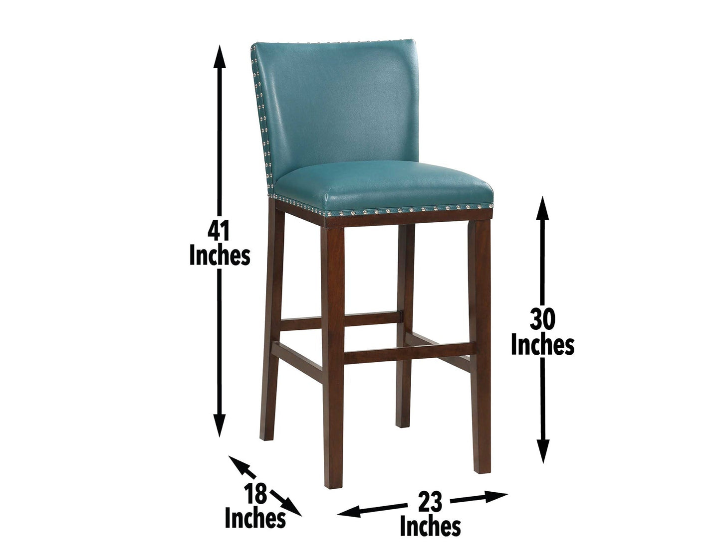 Tiffany 30″ Bar Stool, Peacock, Set of 2