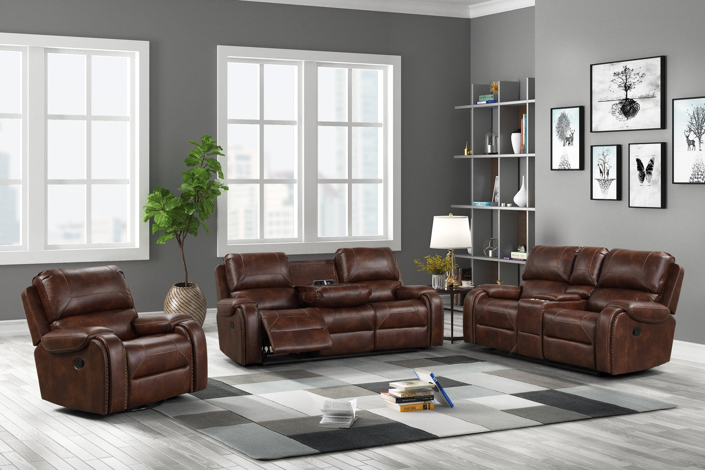 Titan2001 OVERSIZED 3-Piece Reclining Living Room Set