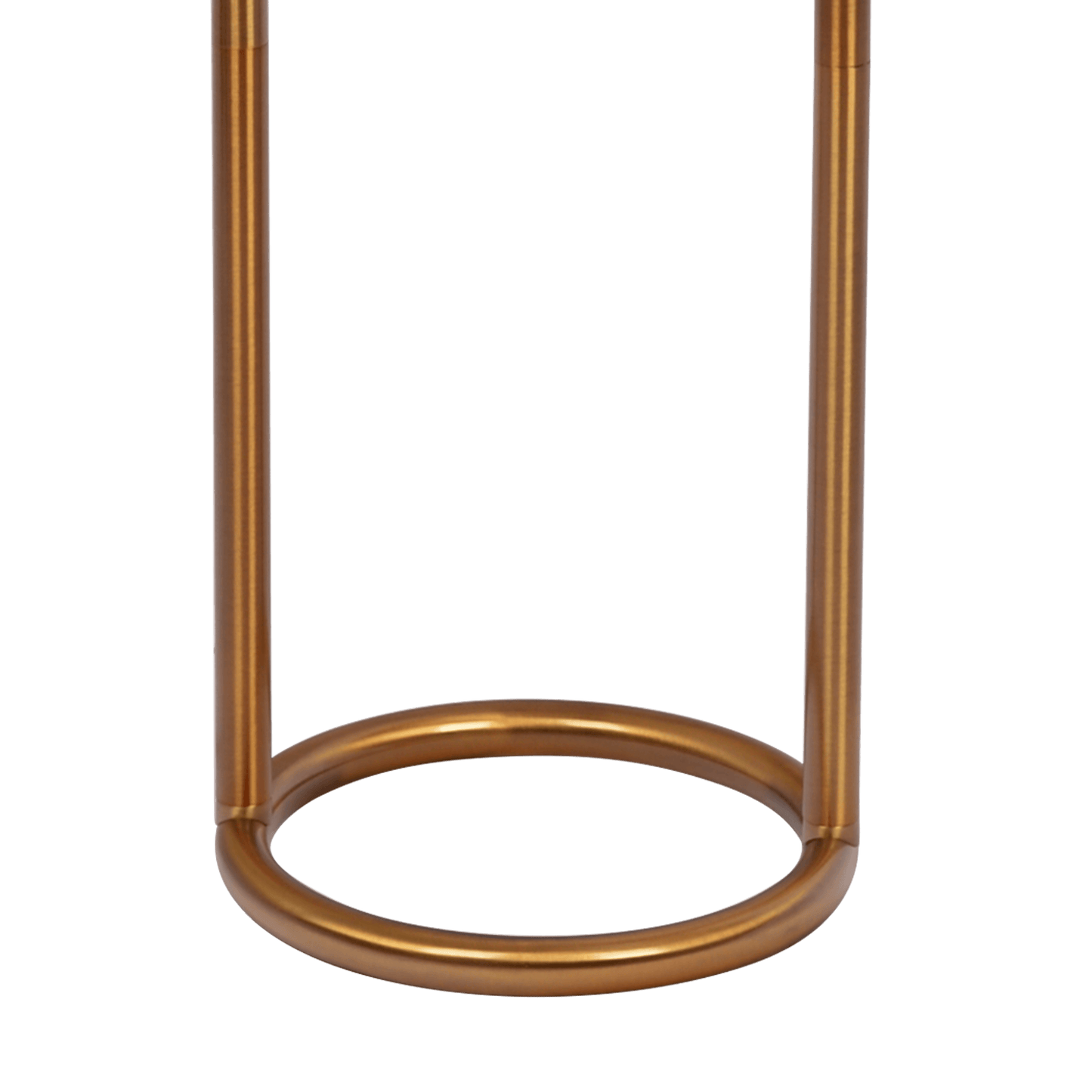 Vivid Brass Ring Base Floor Lamp with Large White Drum Shade