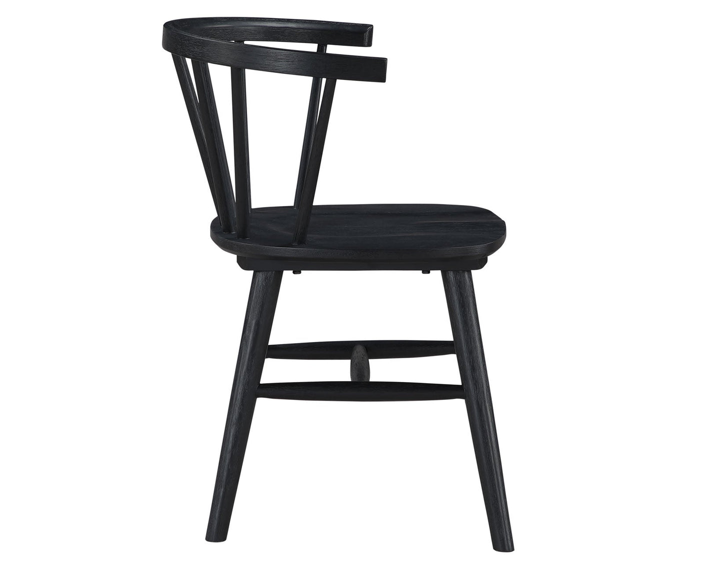 Willow 5 Piece 42-inch Round Dining Set, Black