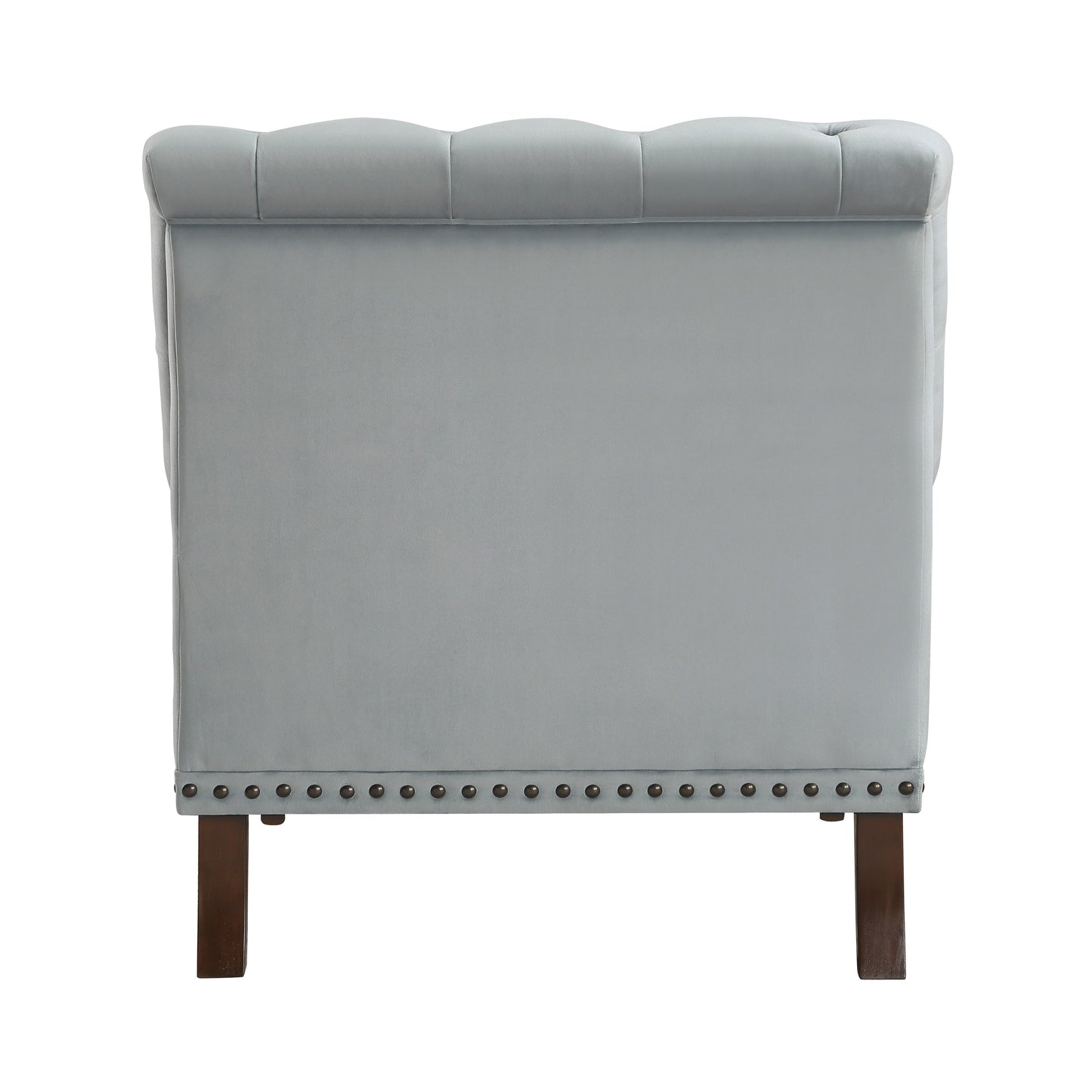Holland Park Gray Velvet Accent Chair