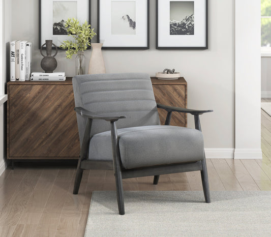 Greeley Gray Velvet Accent Chair