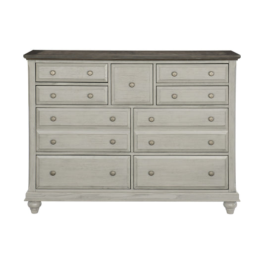 Mossbrook Dark Brown/Light Gray Dresser