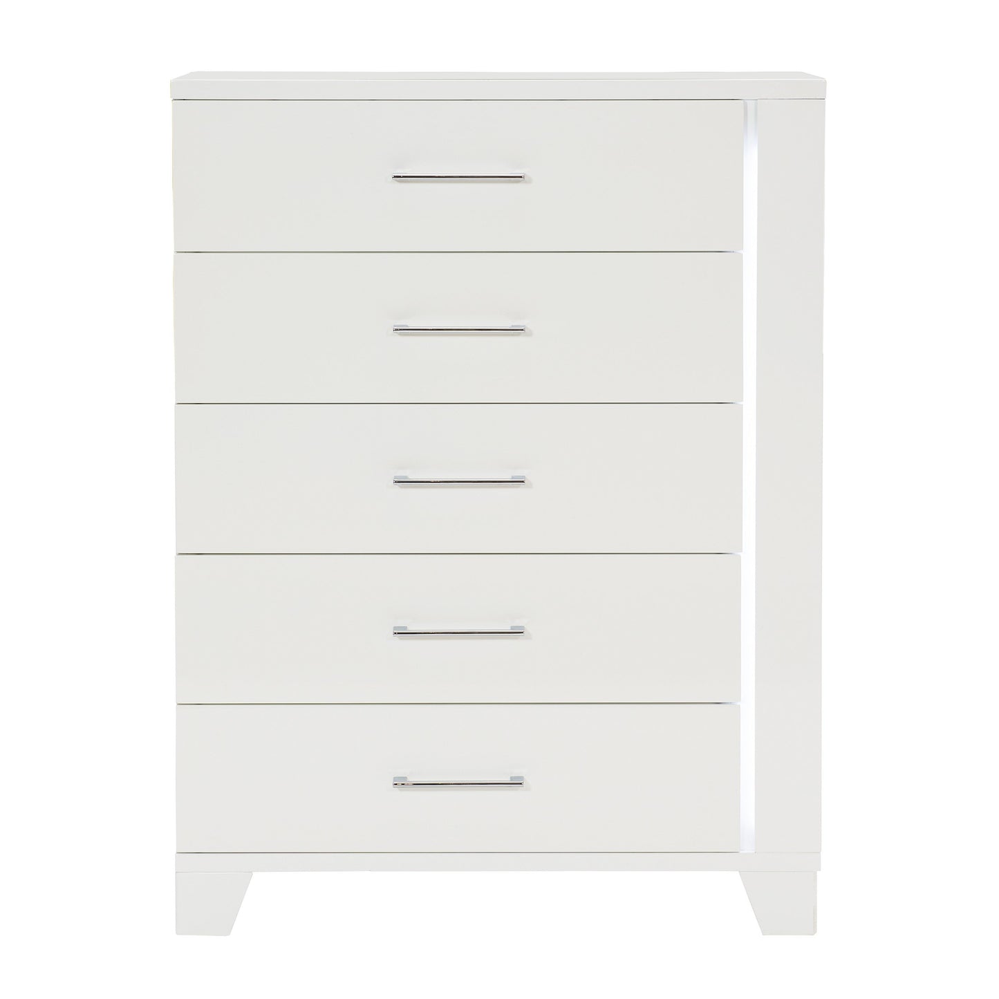 Kerren White High Gloss Chest, LED Lighting