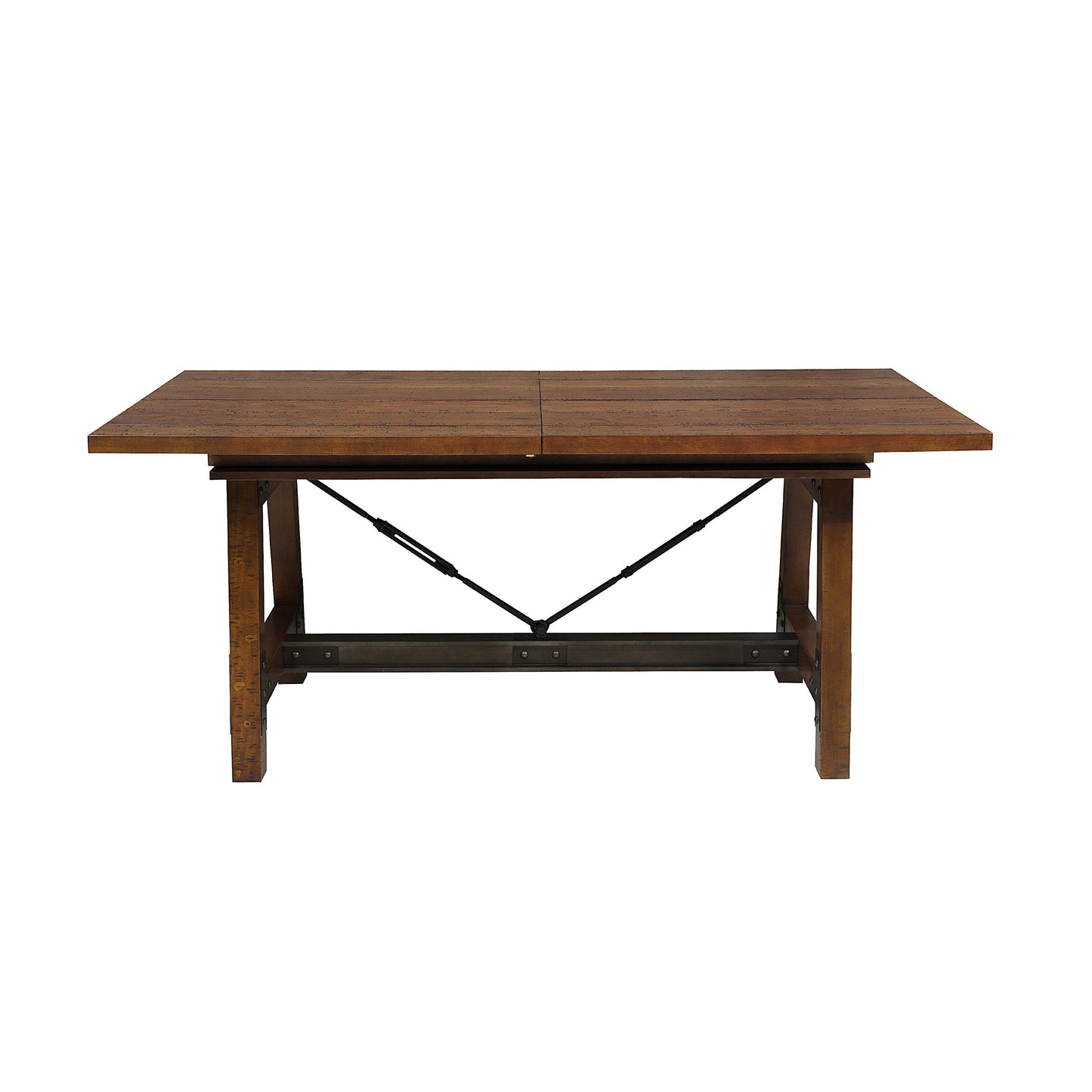 Holverson Rustic Brown Extendable Dining Table