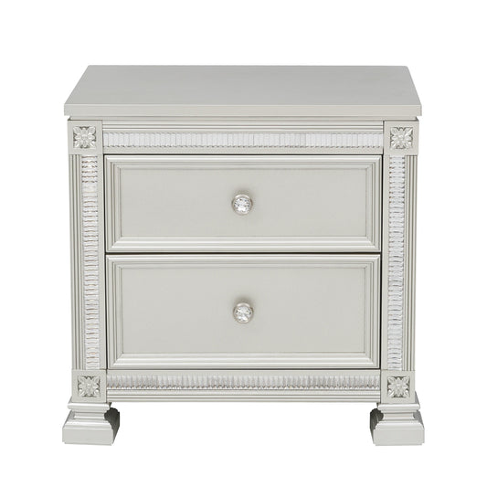 Bevelle Silver Nightstand