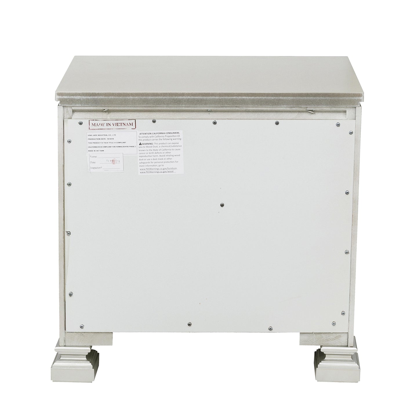 Bevelle Silver Nightstand