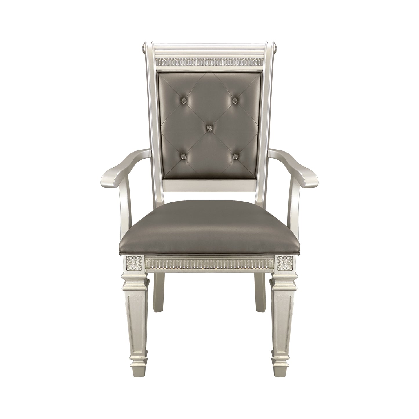 Bevelle Silver Arm Chair, Set of 2
