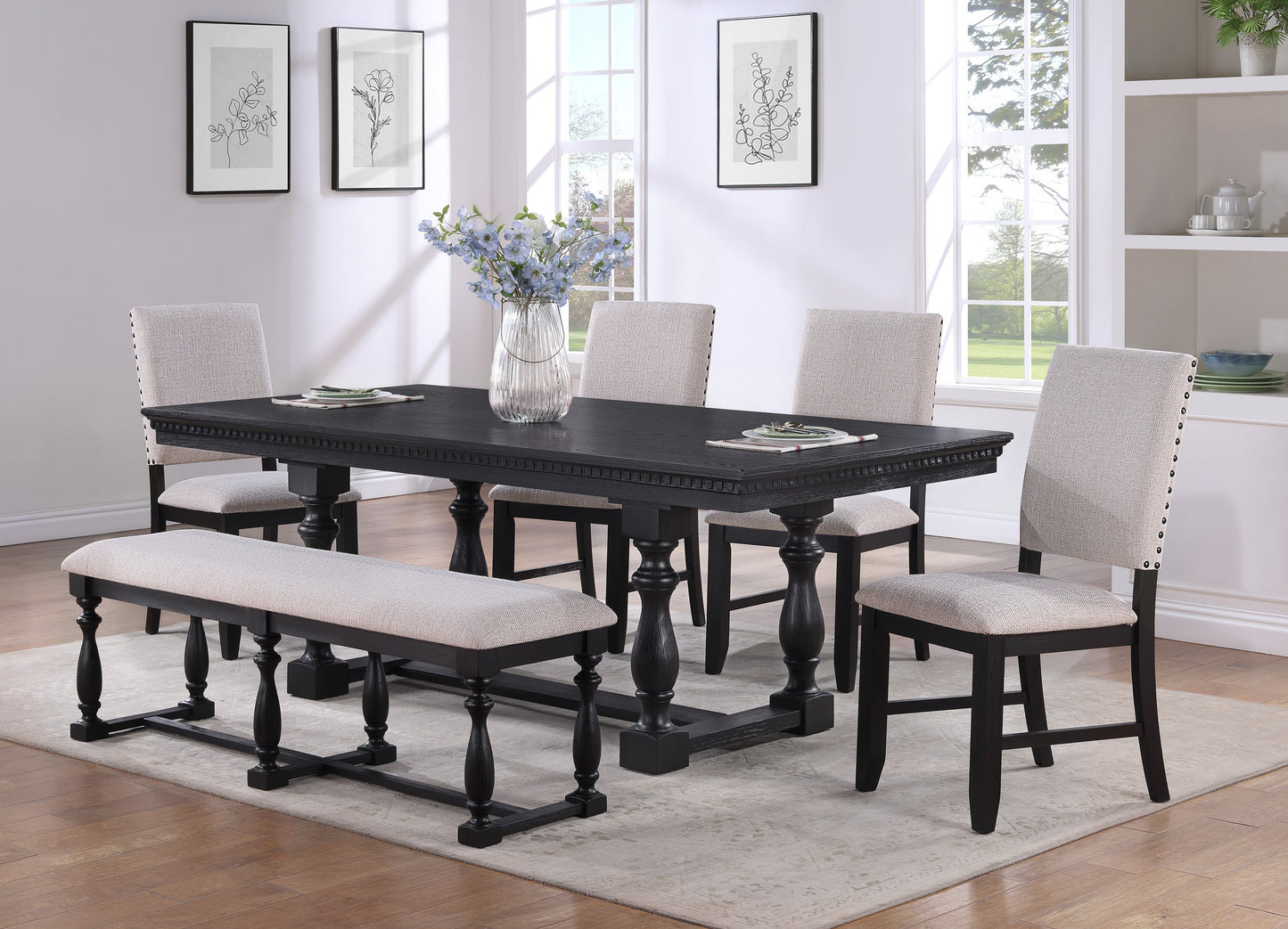 Regent Charcoal Black Dining Chair, Set of 2