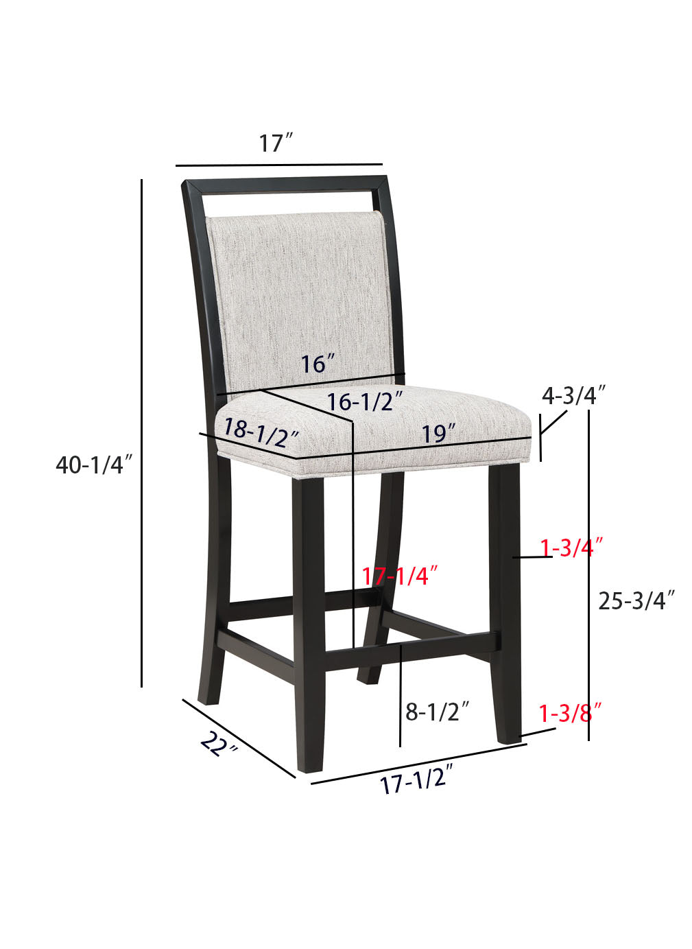 Dary Black/Brown Counter Height Dining Set