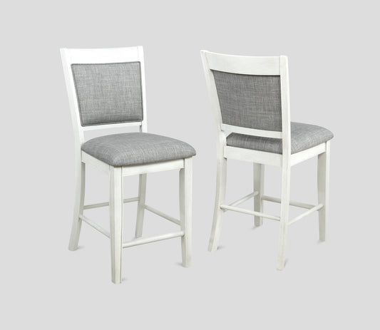 Hartwell Chalk Gray Counter Height Chair, Set of 2