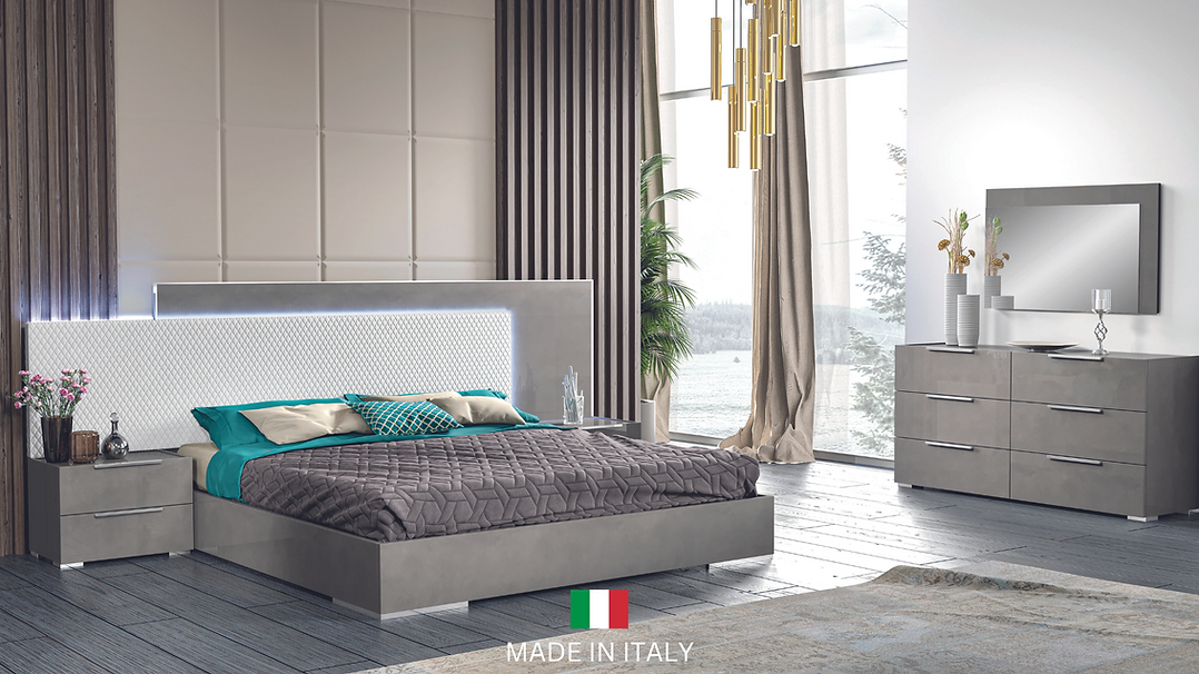 Fabiana Italian bedroom  Collection (Grey) - Eve Furniture